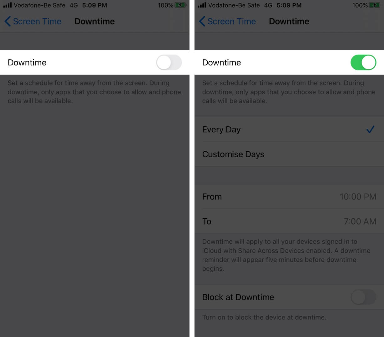 Turn On Downtime In Screen Time On IPhone