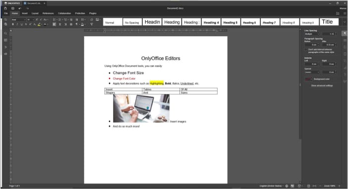 Use OnlyOffice Document on Mac