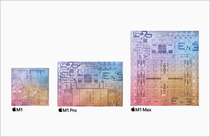apple m1 chips compared
