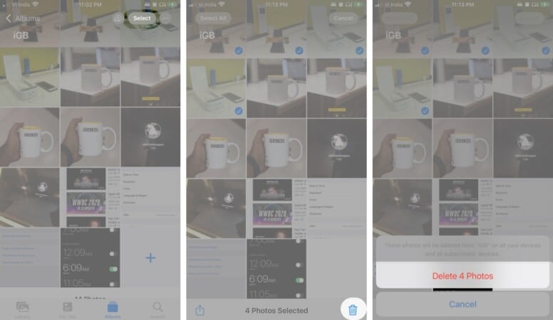 Delete photos and videos from a shared album on iPhone and iPad