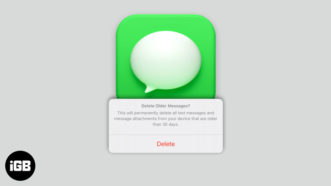 How to auto delete old messages on iphone and ipad