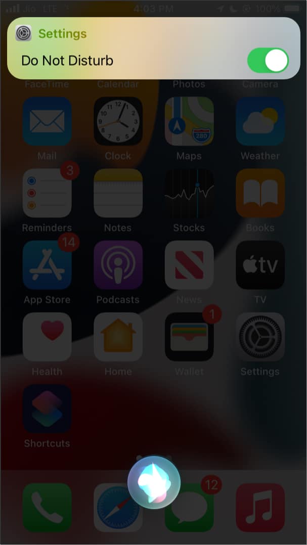 How to turn on Do Not Disturb on iPhone Using Siri