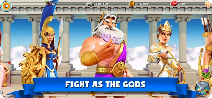 Gods of Olympus fighting game for iPhone and iPad