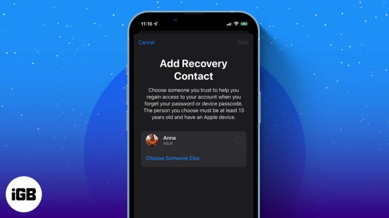 How to set a recovery contact for your apple id
