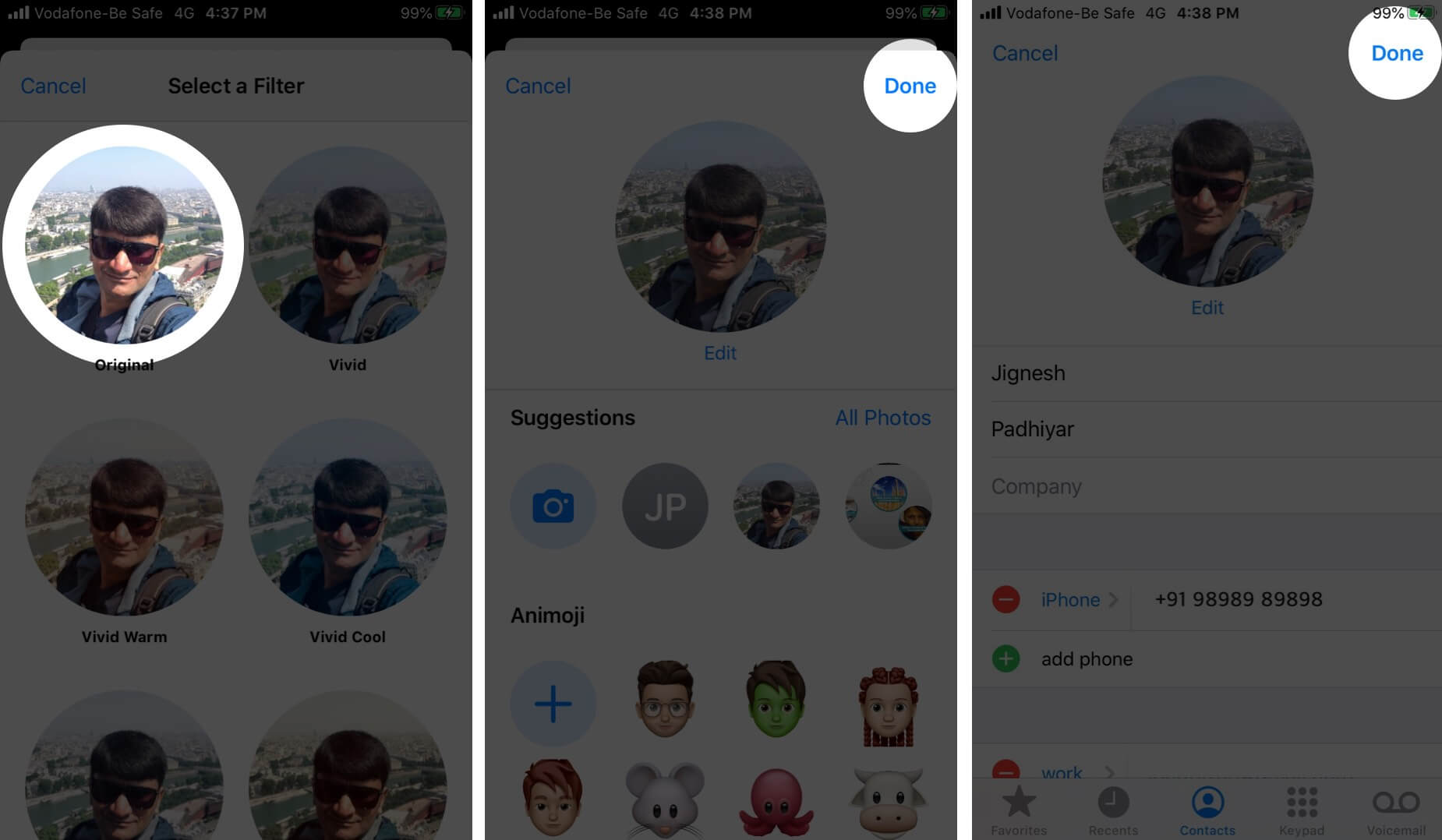 How to get full screen contact picture for incoming iPhone calls - 23