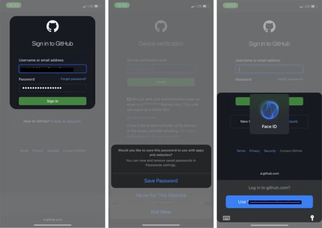 Sign in to password-protected websites with Face ID on iPhone
