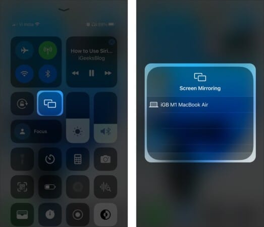 Screen mirror iPhone to Mac wirelessly