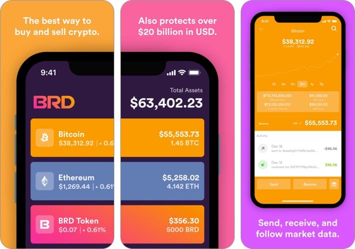 BRD Bitcoin-best-cryptocurrency-apps-on-iPhone-screenshot