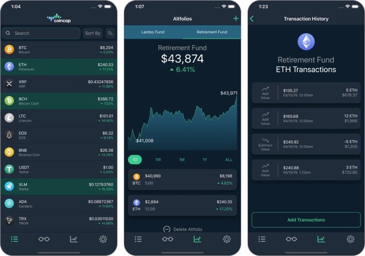 CoinCap-best-cryptocurrency-apps-for-iPhone-screenshot