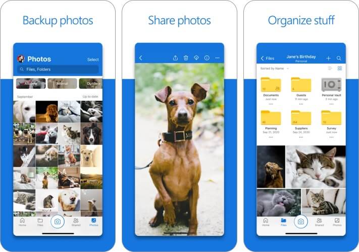 Microsoft OneDrive iPhone and iPad App Screenshot