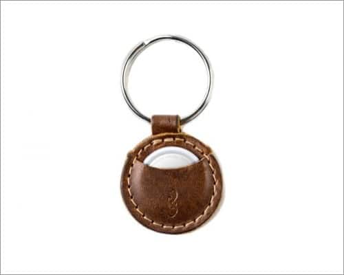 Pad & Quill Mighty leather AirTag keychain