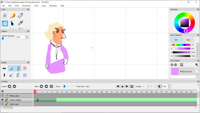 Pencil2D animation software for Mac