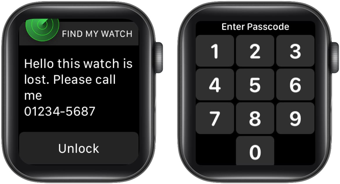 Переведите Apple Watch в режим пропажи