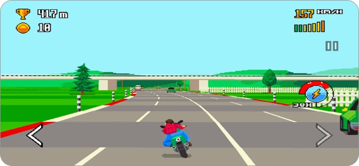 Retro Highway retro game for iPhone and iPad