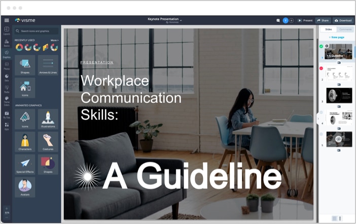 Программа для анимации Visme для Mac