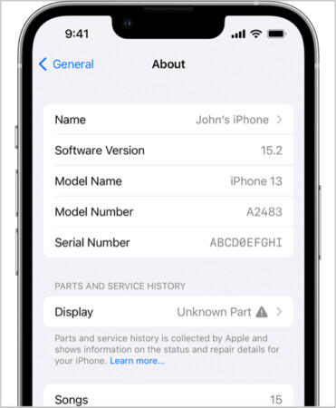 How to see the parts and service history of your iPhone - 38