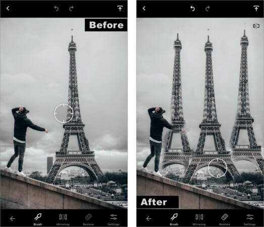 How to clone parts of images with TouchRetouch app 