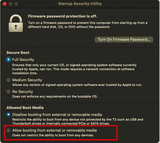 macos startup security
