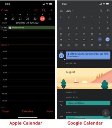 Apple calendar vs google calendar user interface 392x450 1