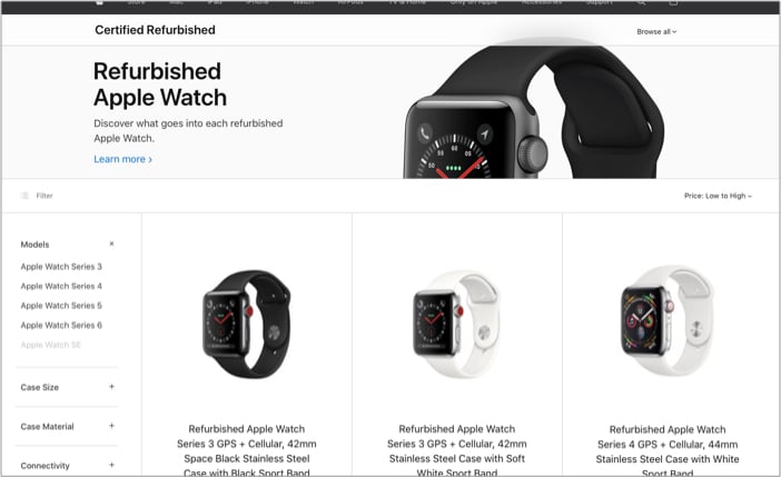 Apple-certified refurbish Apple watch