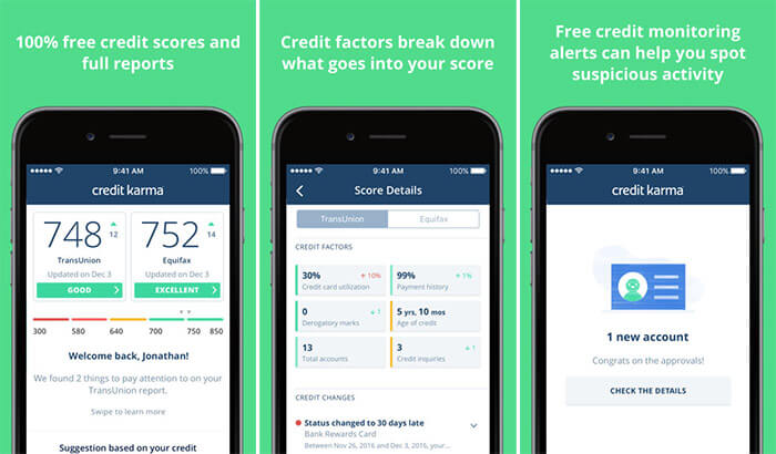 Credit Karma Personal Finance iPhone and iPad App Screenshot
