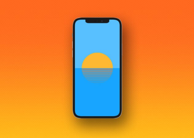 Cute vector sunset wallpaper