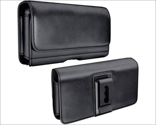  De-Bin iPhone 11 Pro Max Leather Belt Clip Pouch