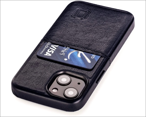 Dockem Wallet Case for iPhone 13 Mini with Built-in Metal Plate