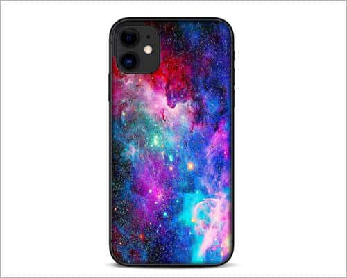 Galaxy Cosmo Nebula Purple Stars iPhone 11 Skin Wrap