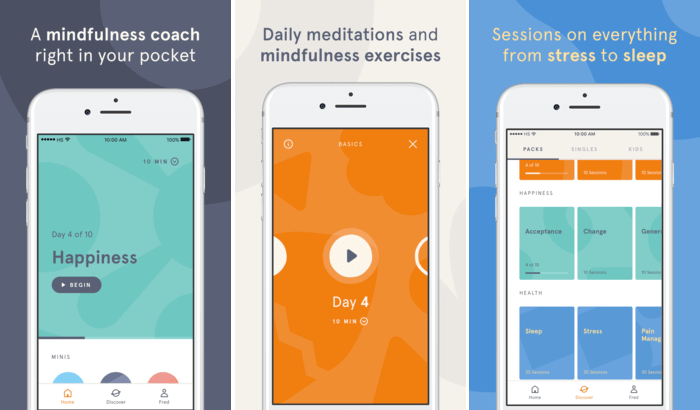 Headspace - Guided Meditation Stress-Relieving iPhone and iPad App Screenshot