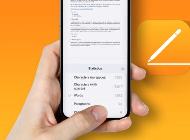 How to show the word count in Pages on iPhone, iPad, and Mac