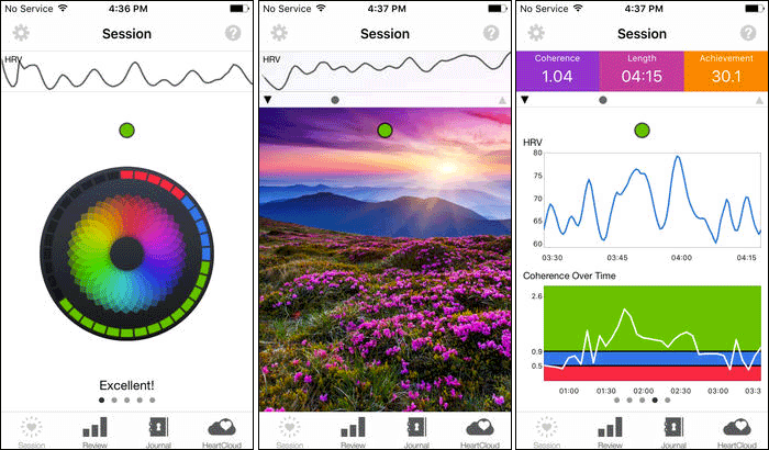 Inner Balance Stress-Relieving iPhone and iPad App Screenshot