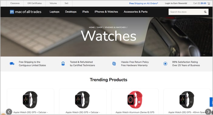 Mac of all Trades Ort, um Apple Watch generalüberholt zu kaufen
