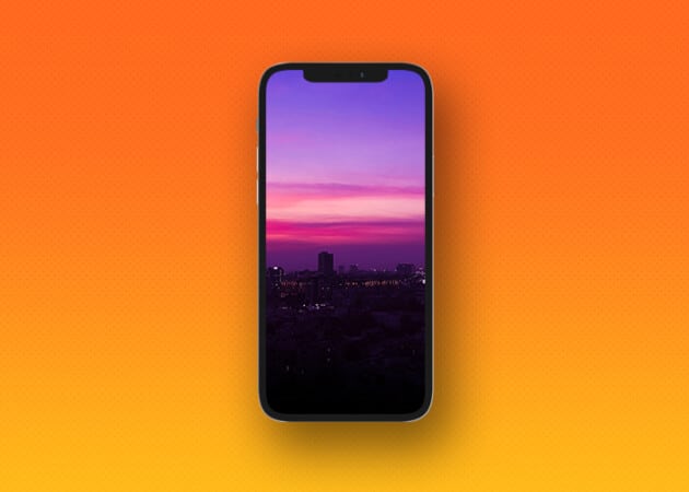 Magical sunset background for iPhone