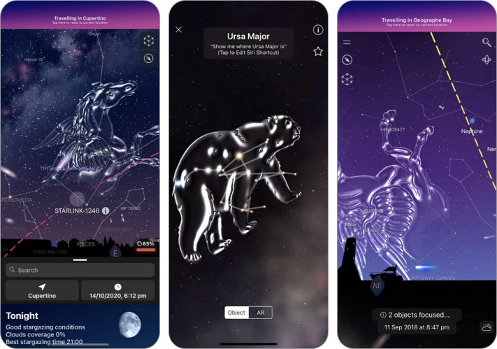 Night Sky Stargazing iPhone and iPad App screenshot