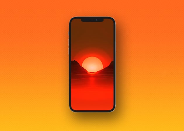 Ocean inspired sunset wallpaper for iPhone