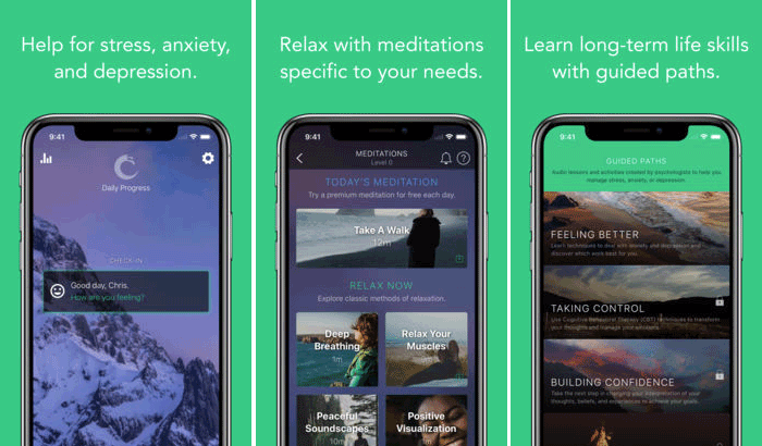 Pacifica Stress-Relieving iPhone and iPad App Screenshot