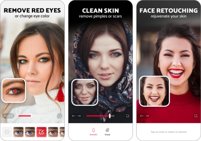 Pixl red-eye removal app for iPhone