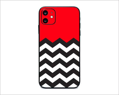 Red Chevron Skin Wrap for iPhone 11