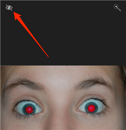 Remove red eye from iPhone Photos app