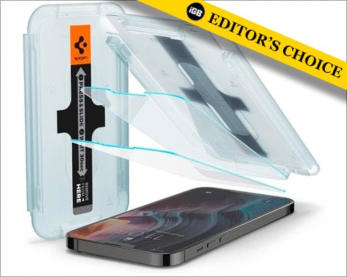 Spigen tempered glass screen protector for iPhone 13 Pro Max