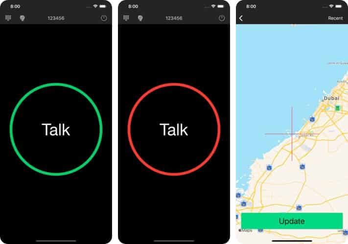 Two Way Walkie-Talkie iPhone App Screenshot