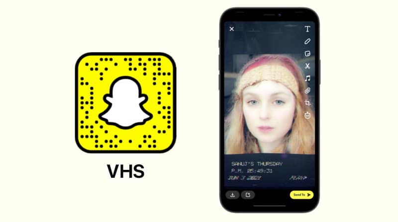 VHS by Snapchat filter