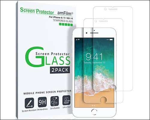 amFilm iPhone 8 Tempered Glass Screen Protector