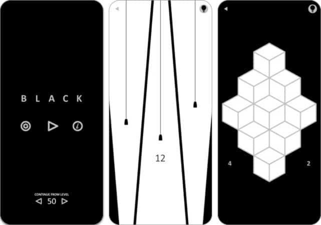 black relaxing game iPhone and iPad