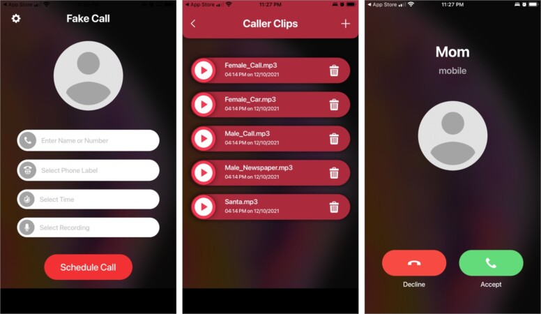 Fake Call Number a minimal fake calling app