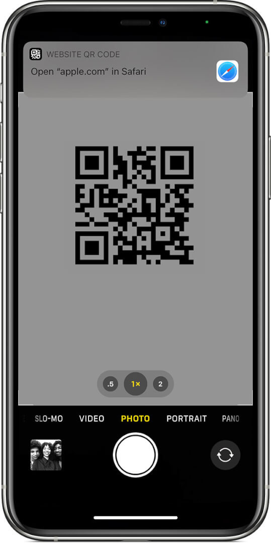 How to scan QR codes with iPhone camera