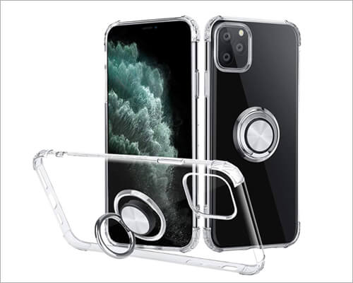 iMangoo Ultra Thin Ring Holder Case for iPhone 11 Pro