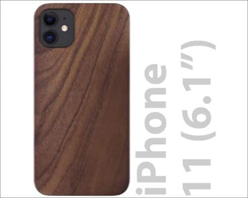 iato real walnut wooden case for iphone 11