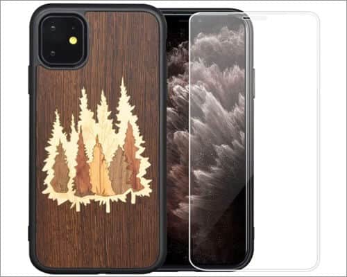 mr. artisan protective wooden case for iphone 11